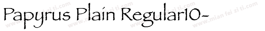 Papyrus Plain Regular10字体转换